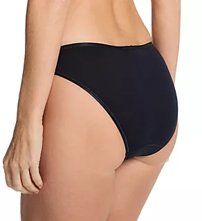 Cotton Seamless Hi Cut Brief Panty Black XS