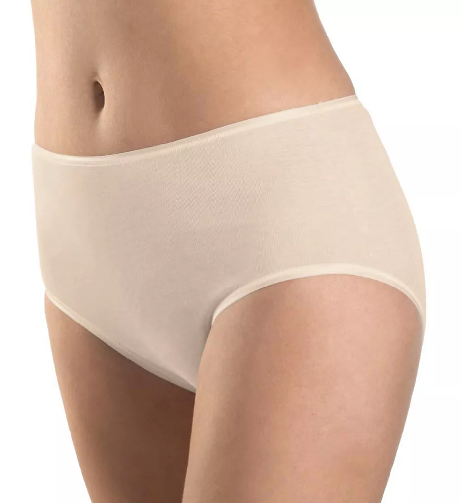 Cotton Seamless Full Brief Panty Pale Cream XS