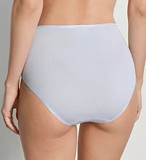 Cotton Seamless Full Brief Panty Blue Dove L