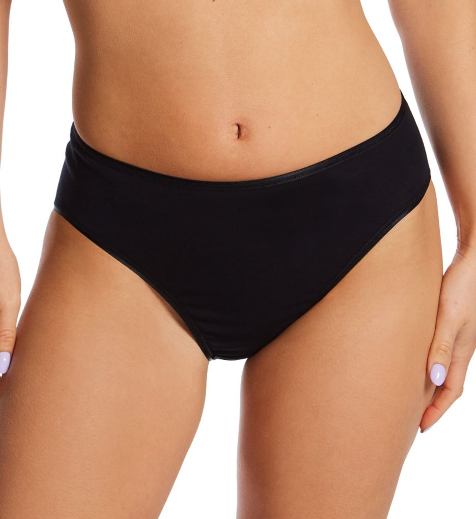 Hanro Cotton Seamless Boyshort Panty Black Small