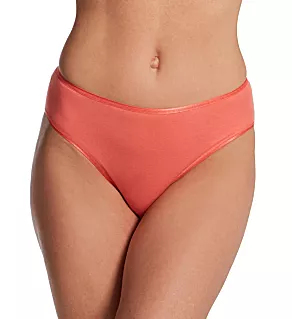 Cotton Seamless Hi-Cut Full Brief Panty Porcelain Rose XL