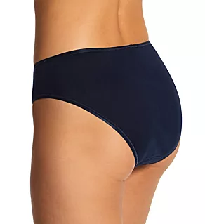 Cotton Seamless Hi-Cut Full Brief Panty Deep Navy XS