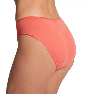 Cotton Seamless Hi-Cut Full Brief Panty Porcelain Rose XL