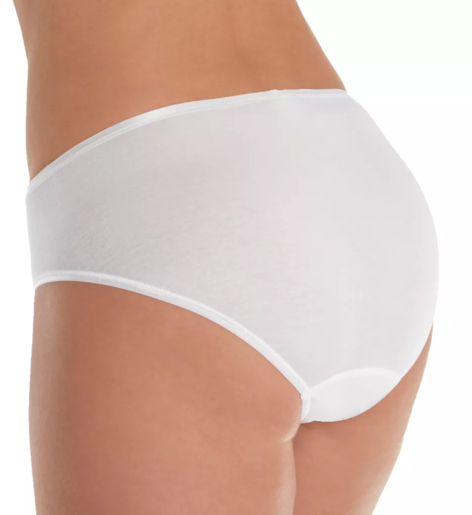 Cotton Seamless Hi-Cut Full Brief Panty White XS