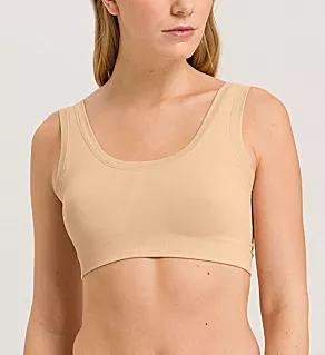 Touch Feeling Crop Top Padded Bra Beige XL