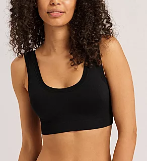 Touch Feeling Crop Top Padded Bra Black XL