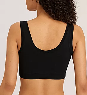 Touch Feeling Crop Top Padded Bra Black XL