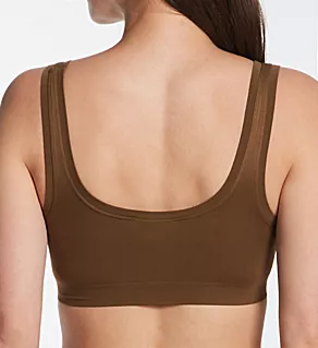 Touch Feeling Crop Cami Top Bra Mochaccino S