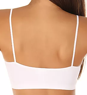 Touch Feeling Crop Spaghetti Strap Bra White XS