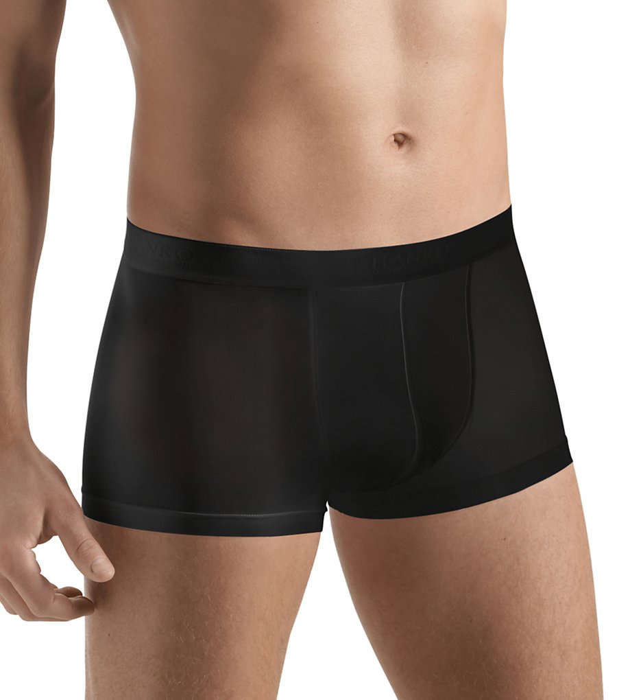 Hanro 3086 Cotton Superior Boxer Briefs 2 Inch Inseam (Black)