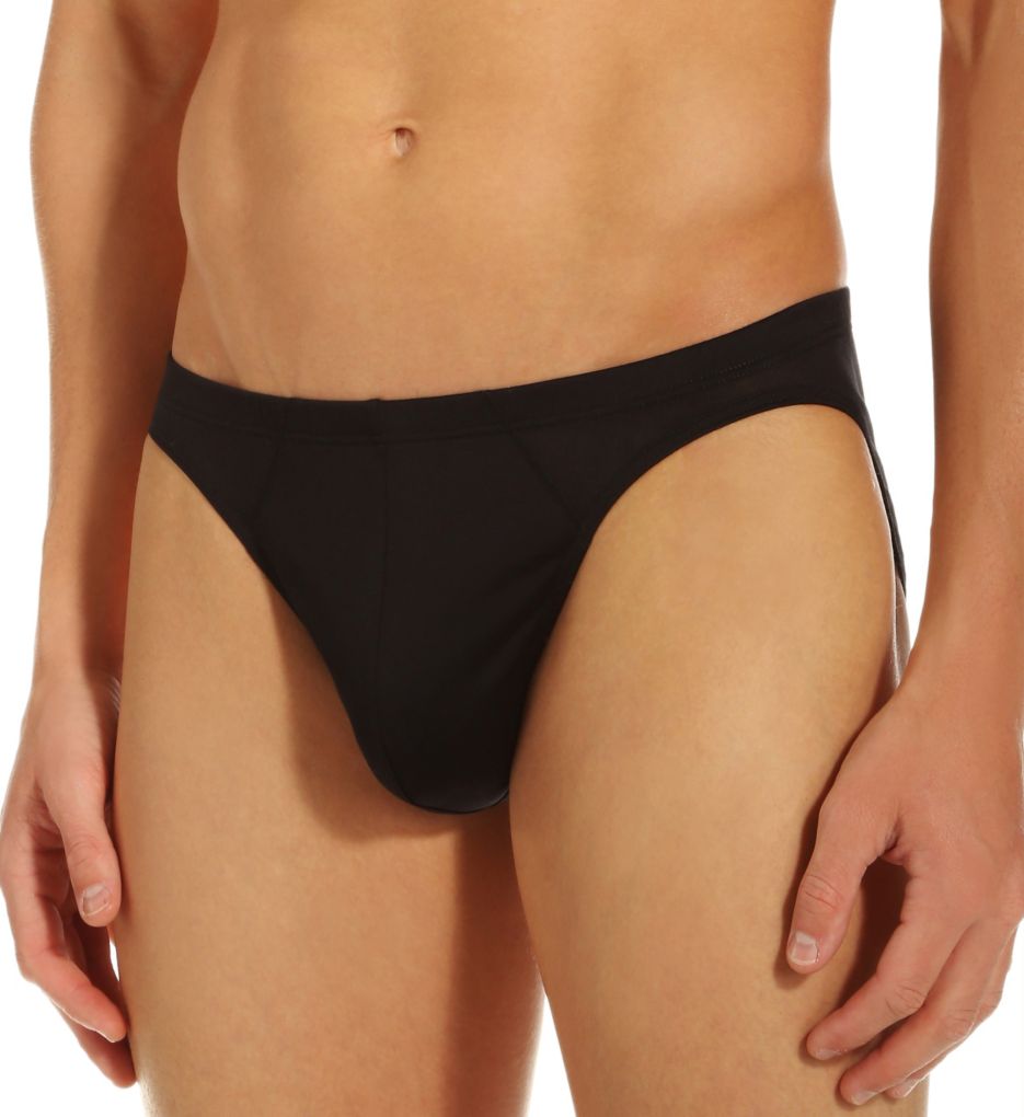 Cotton Sporty Flyless Bikini Brief BLK XL by Hanro