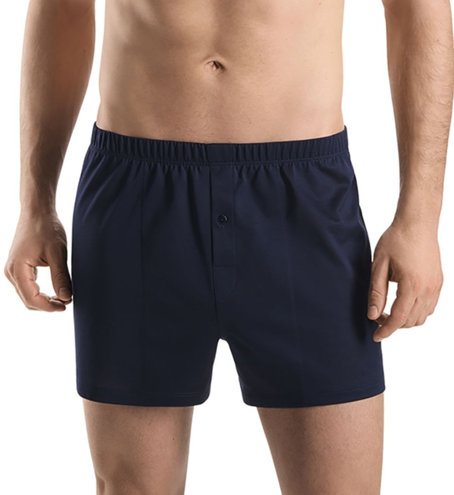 Cotton Sensation Boxer with Button Fly BLK 2XL by Hanro