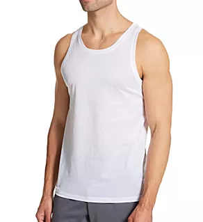 Cotton Sporty Tank Top WHT L