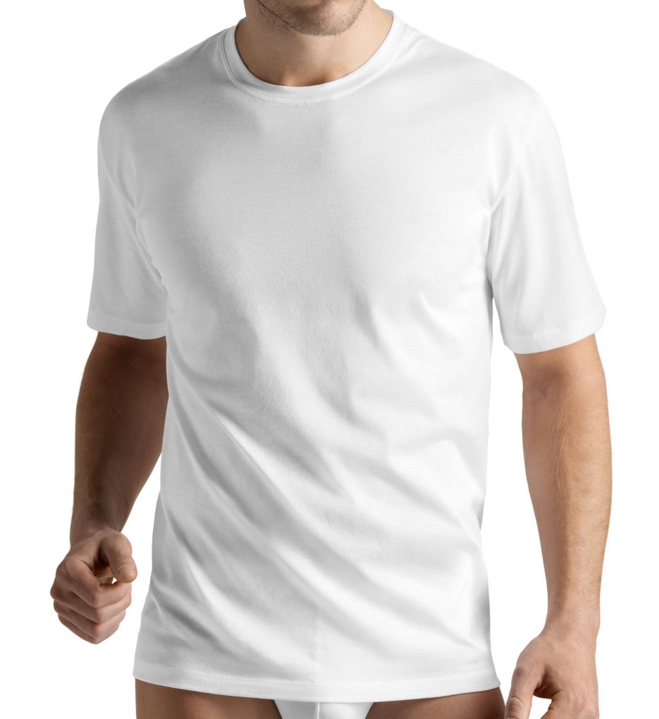 HANRO - Cotton Sporty - Crewneck T-Shirt - white