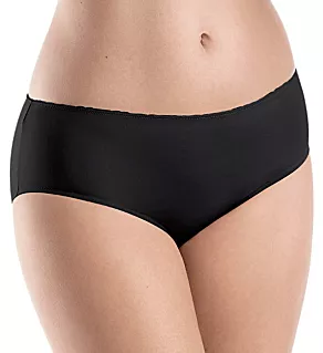 Satin Deluxe Hipster Panty Black XS