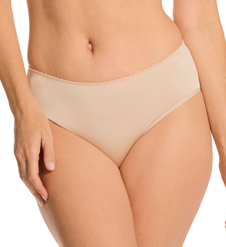 Hanro Satin Deluxe Hi Cut Brief Panty 71126 - Image 1