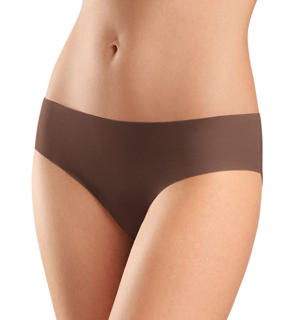 Hanro Women's Invisible Cotton Hi Cut Brief Panty in Beige | Size XL | HerRoom.com
