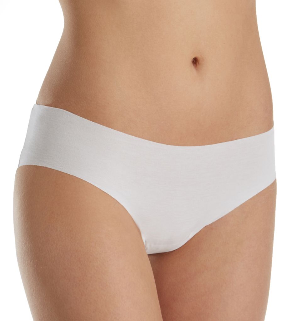 Hanro Women's Invisible Cotton Hi Cut Brief Panty in White | Size XL | HerRoom.com