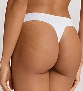 Invisible Cotton Thong Panty White XL