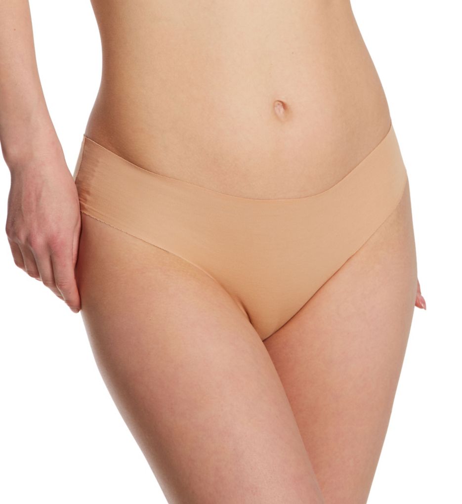 Hanro Women's Invisible Cotton Hi Cut Brief Panty in Beige | Size Medium | HerRoom.com