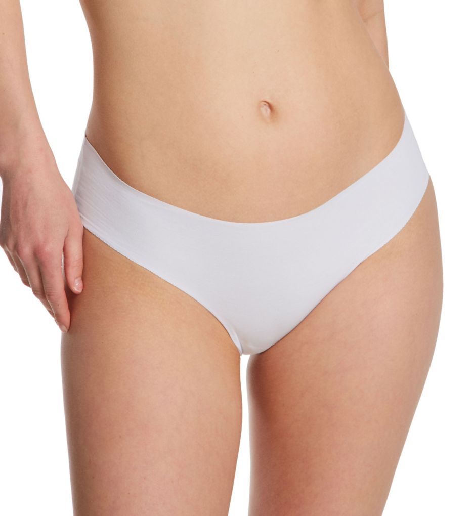 Hanro Women's Invisible Cotton Hi Cut Brief Panty in White | Size Large | HerRoom.com
