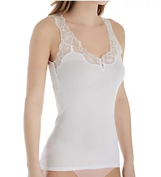 Lace Delight Tank Top White XS