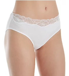 Lace Delight Hi-Cut Brief Panty White XS