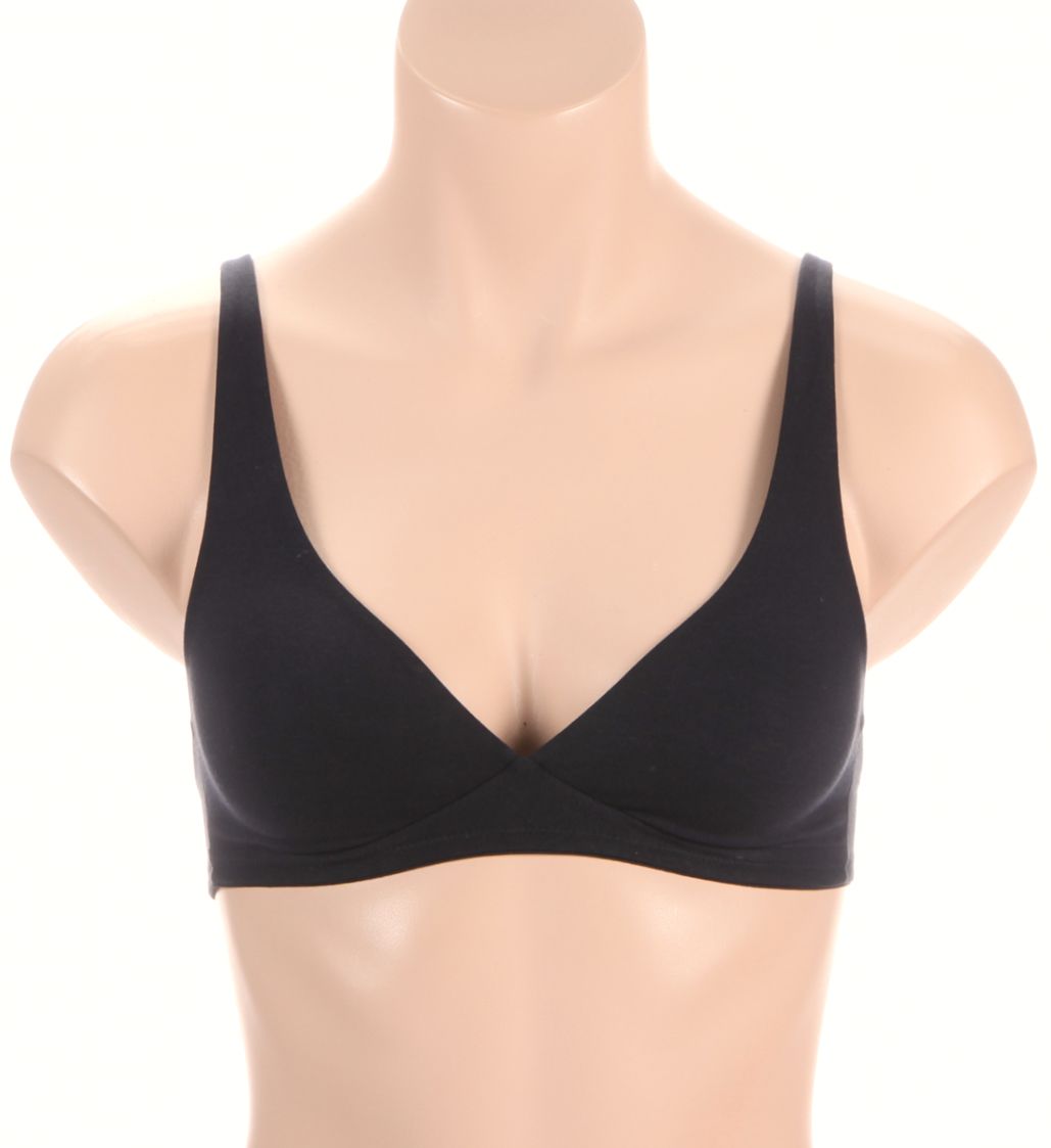 Hanro Cotton Sensation Full Busted Soft Cup Bra Black 38A  - Image 1