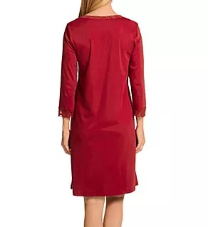 Moments 3/4 Sleeve Gown Red Dahlia XS