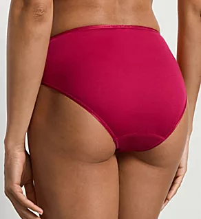 Cotton High Cut Full Brief Panty Light Sangria XL
