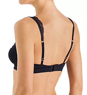 Cotton Lace Soft Cup Bra Black 32A