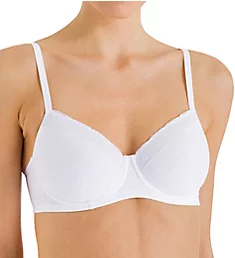 Cotton Lace Spacer T-Shirt Underwire Bra White 34A