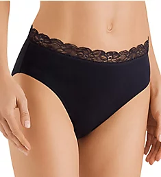 Cotton Lace Full Brief Panty Black XS