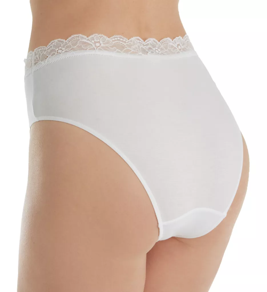 Cotton Lace Full Brief Panty Powder XS