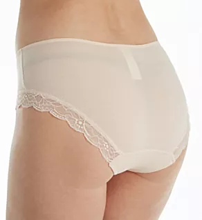 Cotton Lace Hi Cut Brief Panty Powder XS