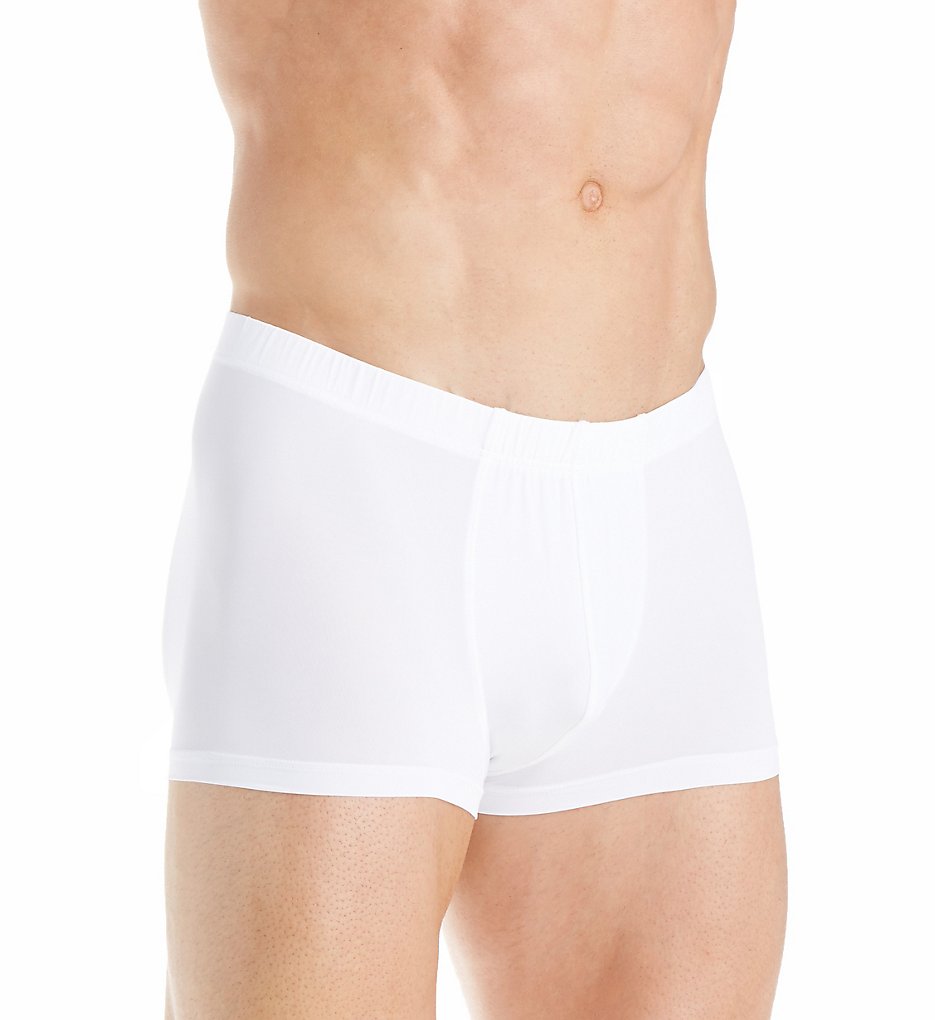 Hanro 73057 Micro Touch Boxer Briefs with Covered Waistband (White)