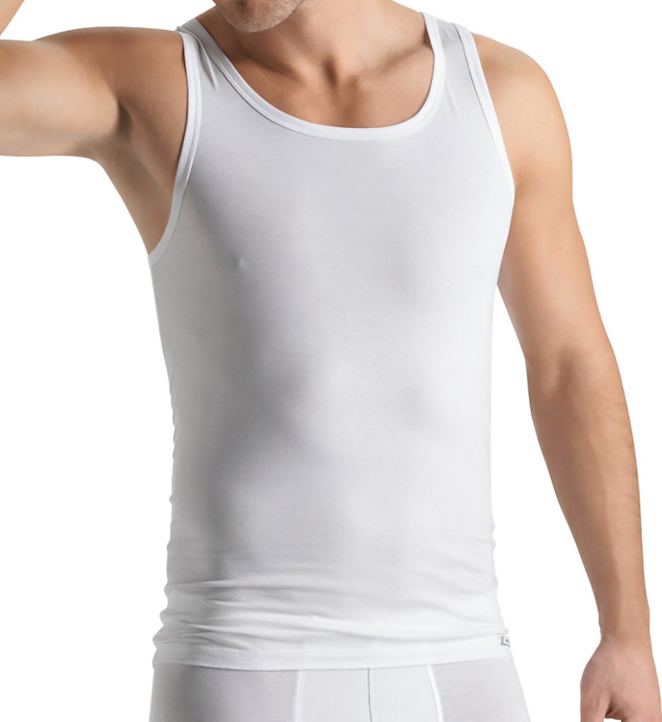 Hanro 73066 Cotton Sensation Pima Cotton Tank Top (White)