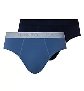 Essentials Cotton Stretch Briefs - 2 Pack Dutch Blue/Deep Navy M