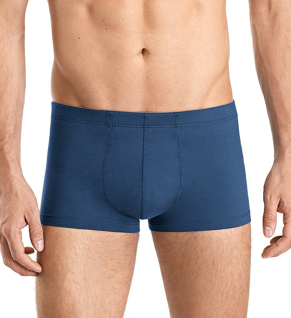 Hanro 73086 Cotton Superior Boxer Briefs (Ferminate Blue)