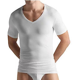 Cotton Superior V-Neck T-Shirt WHT S