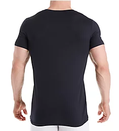 Cotton Superior V-Neck T-Shirt BLK S