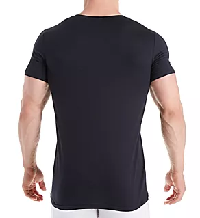 Cotton Superior V-Neck T-Shirt BLK M