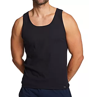 Cotton Essentials 2:2 Rib Tank Black S