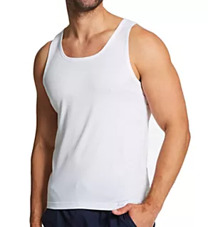 Cotton Essentials 2:2 Rib Tank White S