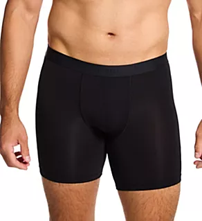 Micro Touch Long Leg Boxer Brief Black S