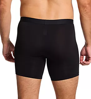 Micro Touch Long Leg Boxer Brief Black S