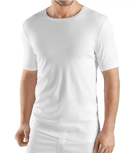 Hanro Sea Island Cotton Short Sleeve Crew Neck Shirt 73174