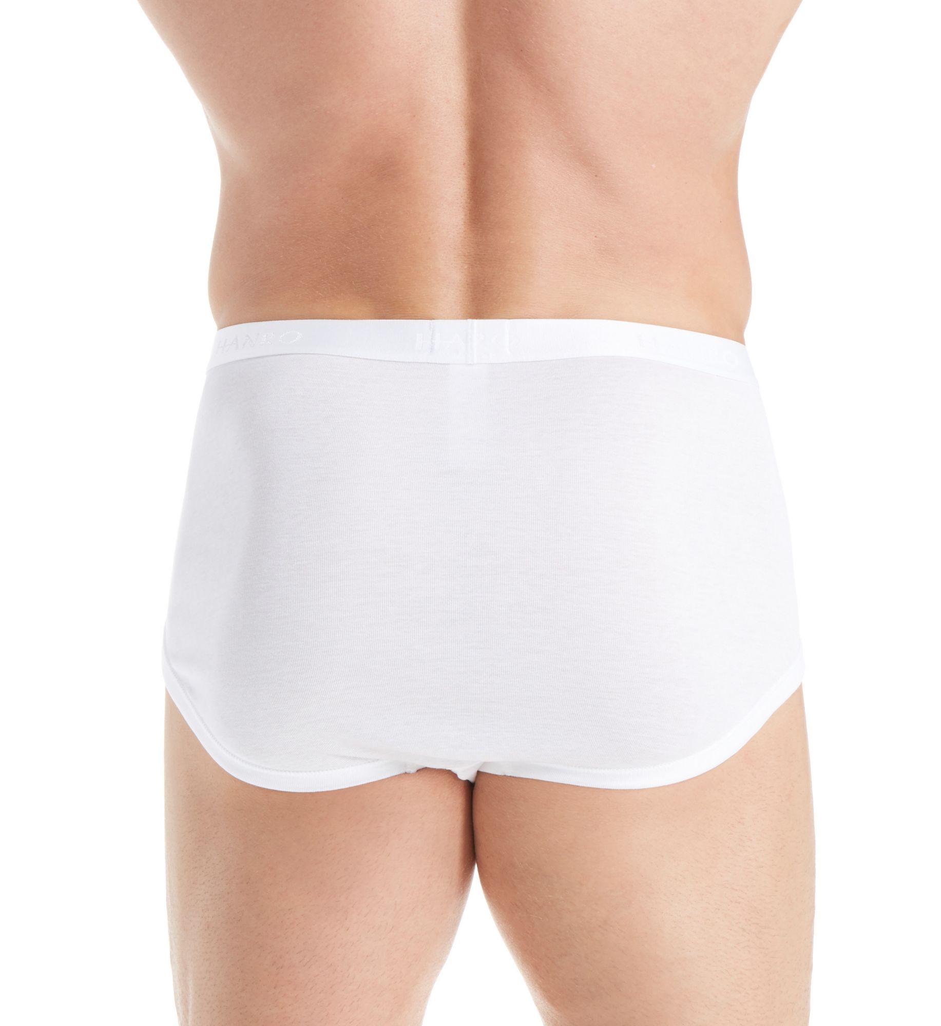Hanro Cotton Pure Full Brief with Fly WHT L  - Image 2