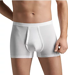 Cotton Pure Boxer Brief with Fly WHT S