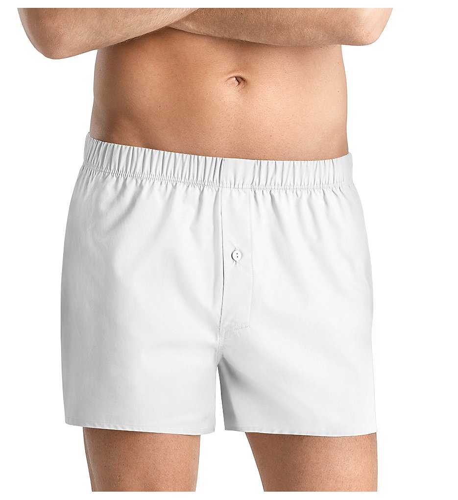 Hanro 74013 Fancy Woven Boxer (White)